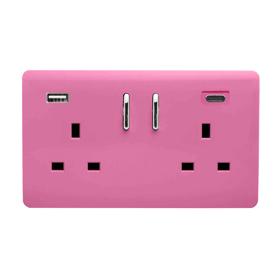 Pink Wiring Accessories Trendi Decorative Screwless